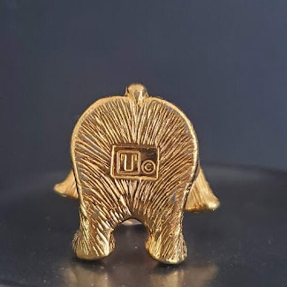 VTG Swarovski Trimlite‎ Crystal Holiday Teddy Bear with Gold Hat and Scarf 80's - Picture 6 of 7